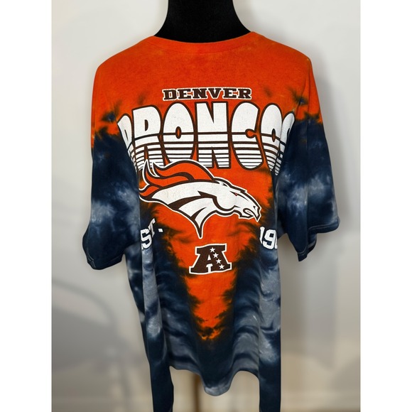 NFL TEAM APPAREL Other - Denver Broncos Tie Dye T Shirt Men NFL Football Orange Blue Team Apparel